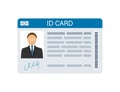 ID Card on white background. Flat design style. Vector illustration