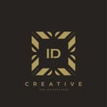 ID initial letter luxury ornament monogram logo template vector Royalty Free Stock Photo