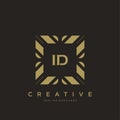 ID initial letter luxury ornament monogram logo template vector