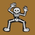 ID Item: 1953540586Human skeleton grinned in a scare pose. Halloween costume.