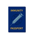 Id passport of vaccine from corona virus. Certificate of vaccination from covid. Immunity for travel. Proof of health. Test for