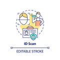 ID scan concept icon