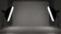 Empty Photography Studio with Softbox Lights id7760 Royalty Free Stock Photo