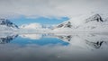 Idabreen behind Idabukta from Liefdefjorden, NW Spitsbergen Royalty Free Stock Photo