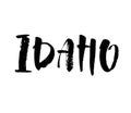 Idaho. American state. Lettering. Modern calligraphy. Hand drawn vector illustration. element for flyers, banner Royalty Free Stock Photo