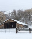 Idaho barn and corrals Royalty Free Stock Photo