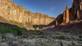 Idaho desert Owyhee Canyon River at sunrise