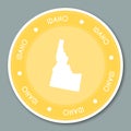 Idaho label flat sticker design.