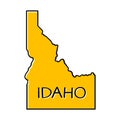 Idaho map illustration isolated on white background