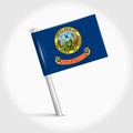 Idaho map pin flag. 3D realistic vector illustration Royalty Free Stock Photo