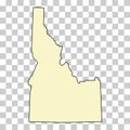 Idaho map shape, united states of america. Flat concept icon symbol vector illustration