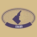 Idaho map silhouette - stamp of state Royalty Free Stock Photo