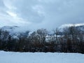 Idaho mountains snowy