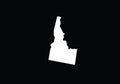 Idaho outline map state shape USA America borders