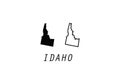 Idaho outline map state shape USA America borders