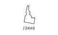 Idaho outline map country shapeIdaho outline map state shape