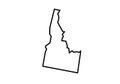 Idaho outline map state shape