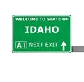 IDAHO road sign isolated on white Royalty Free Stock Photo