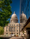 Idaho state capital building and reflection Royalty Free Stock Photo