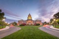 Idaho State Capitol building at dawn in Boise, Idaho