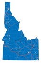 Idaho state political map Royalty Free Stock Photo