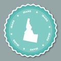 Idaho sticker flat design.