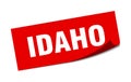 Idaho sticker. Idaho square peeler sign.