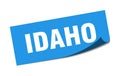 Idaho sticker. Idaho square peeler sign.