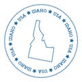 Idaho vector map sticker.