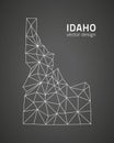 Idaho vector outline vector map