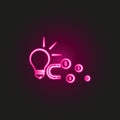 Idea attracting magnet finance neon style icon. Simple thin line, outline vector of business and management icons for ui and ux,