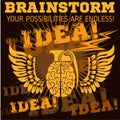 Idea - Brainstorm. Brain Grenade Royalty Free Stock Photo