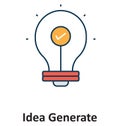 Idea Build Isolated and Vector Icon for Technology