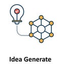 Idea Build Isolated and Vector Icon for Technology