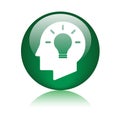 Idea bulb head brain icon Royalty Free Stock Photo