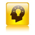 Idea bulb head brain icon Royalty Free Stock Photo