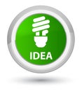 Idea (bulb icon) prime green round button Royalty Free Stock Photo