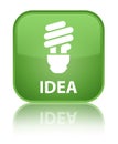 Idea (bulb icon) special soft green square button Royalty Free Stock Photo