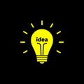 Idea bulb. Light bulb icon with concept of idea vector illustration