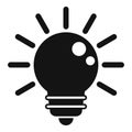 Idea bulb value icon simple vector. Social passion Royalty Free Stock Photo