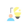 Idea, businessman, bulb icon. Simple color vector elements of innovations icons for ui and ux, website or mobile application