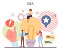 Idea concept. Business people generating idea. Creative mind