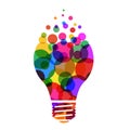 Idea concept, creative bulb sign, innovations. Keep it simple business concept for project management, marketing, creativity