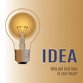 Idea concept with light bulb