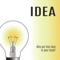 Idea concept with light bulb