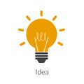 Idea concept light bulb icon logo vector illustration Idea sign thinking social media business marketing think s concept