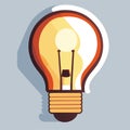 Idea concept. Lightbulb icon. Vector stock illustration. AI generated Royalty Free Stock Photo