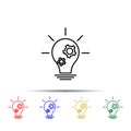 idea concept multi color style icon. Simple thin line, outline vector of web icons for ui and ux, website or mobile application Royalty Free Stock Photo