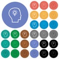 Idea concept outline round flat multi colored icons Royalty Free Stock Photo