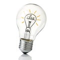 Idea creative bulb isolated on white background Royalty Free Stock Photo